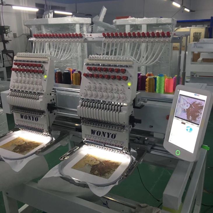 2 Head Computer Photo Embroidery Sewing Machine